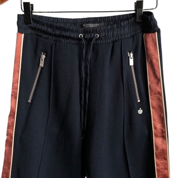 Scotch & Soda Women’s Track Pants XS NWT Black Copper Striped Pant - Picture 3 of 14